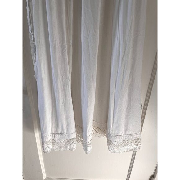 NWT Theory White Lace Up Summer Breezy Knee Length Dress Cotton Sundress Medium - Picture 5 of 6